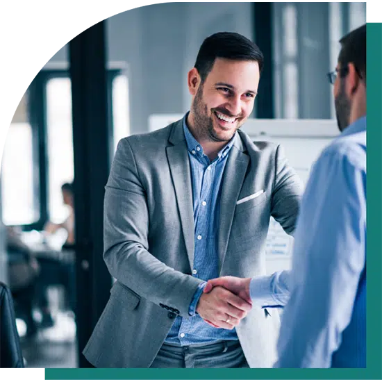 image of two men shaking their hands