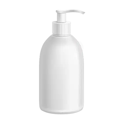 empty plastic lotion bottle