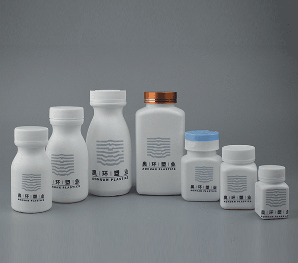 Different type Small White pill bottles