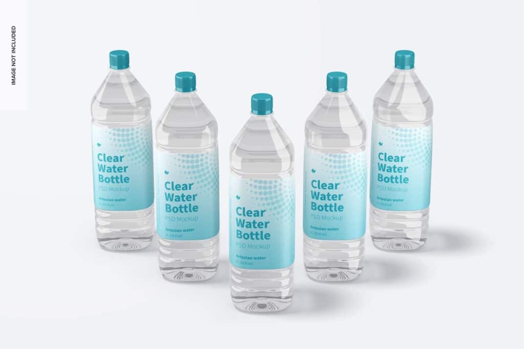 image of custom printed plastic bottles