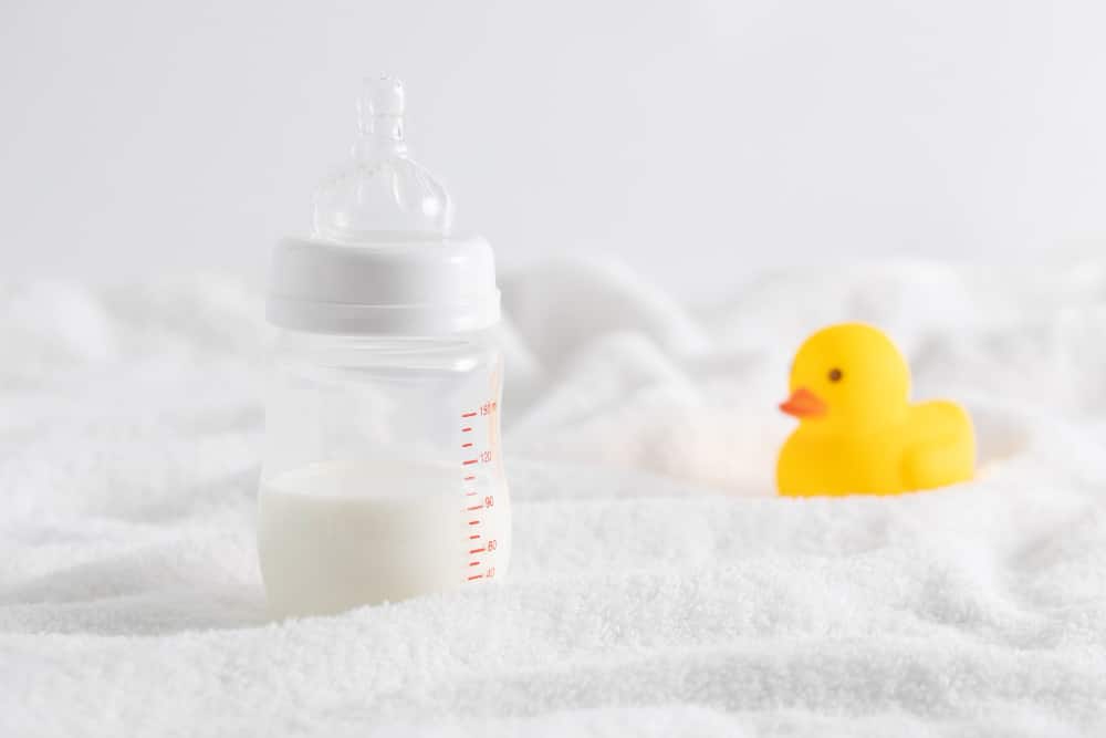 Image of a bottle of a newborn baby 