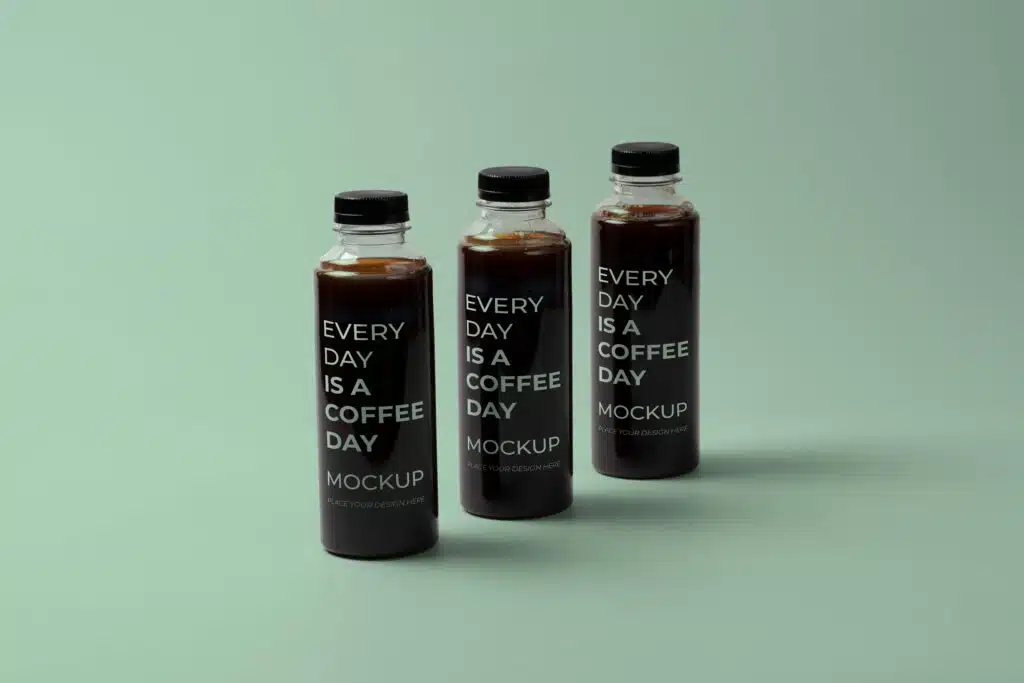 Image of plastic espresso bottles