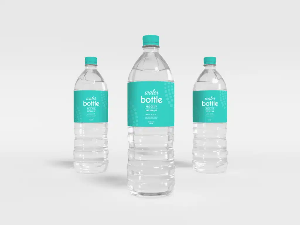 plastic water bottles