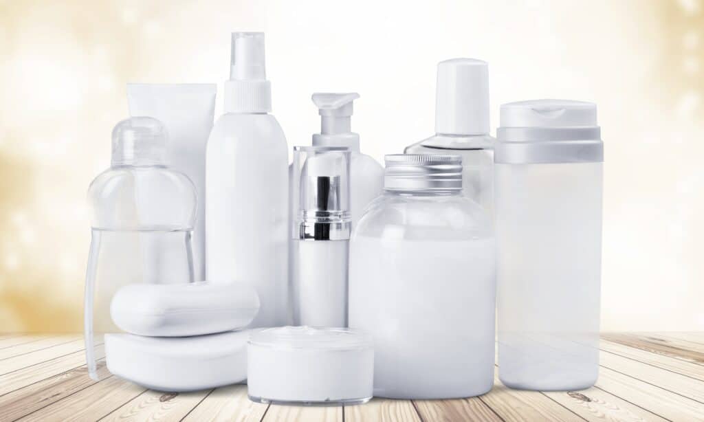 white color deferent Plastic Cosmetic Containers 