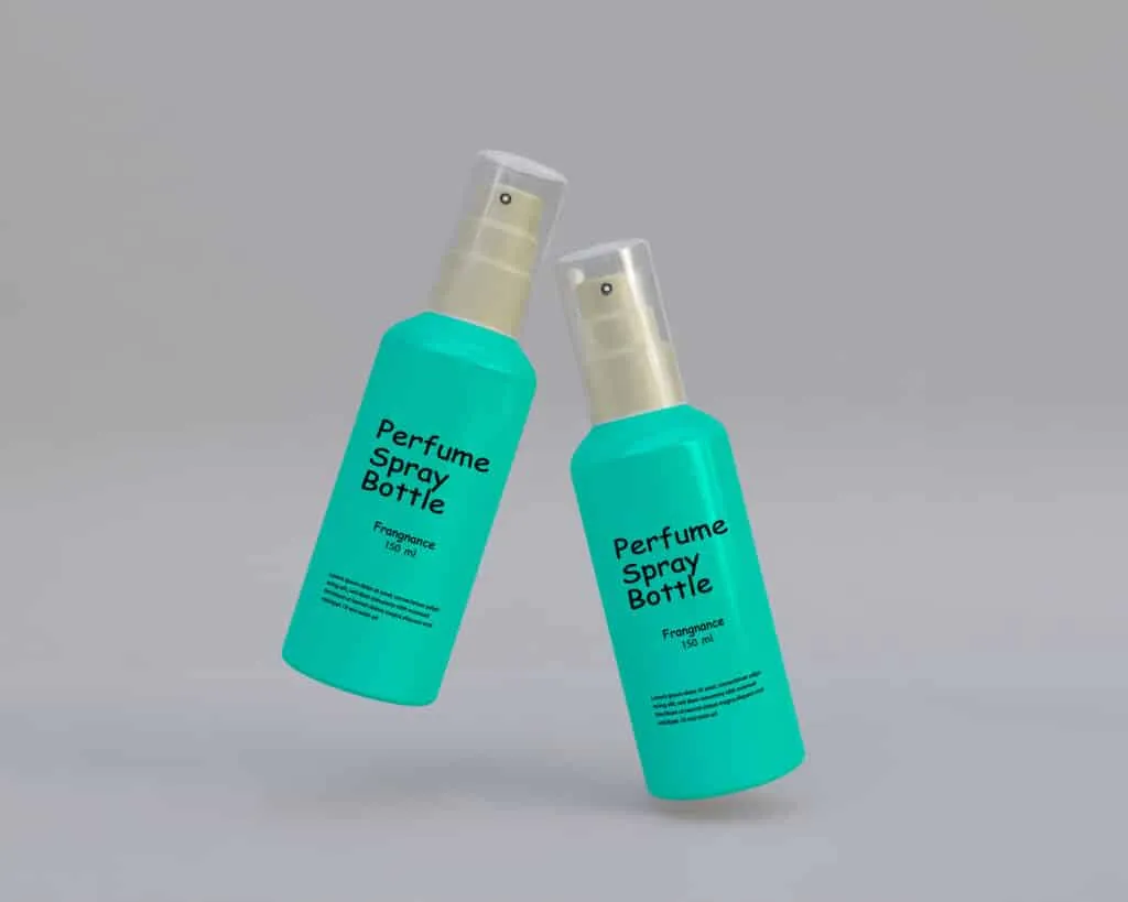 perfume spray bottle mockup