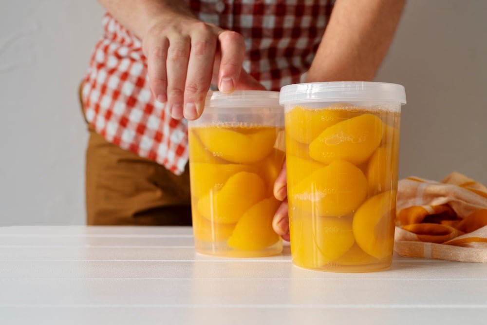 image of pickles on plastic jars