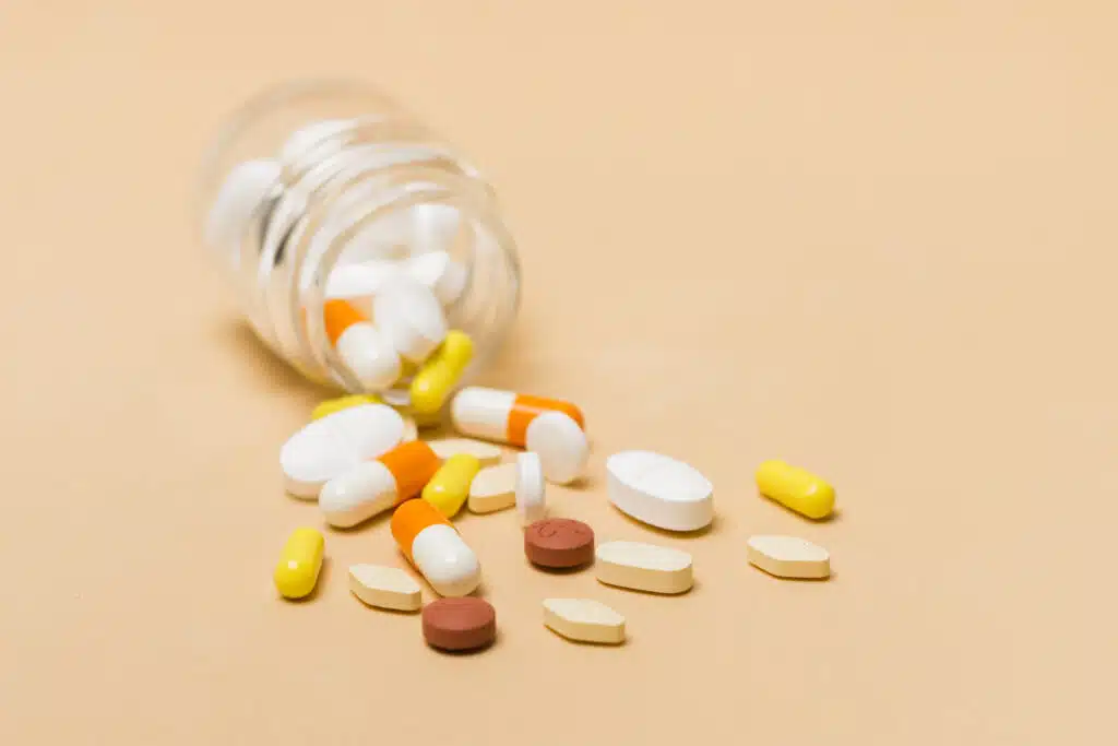 an image of a pill bottle spilled