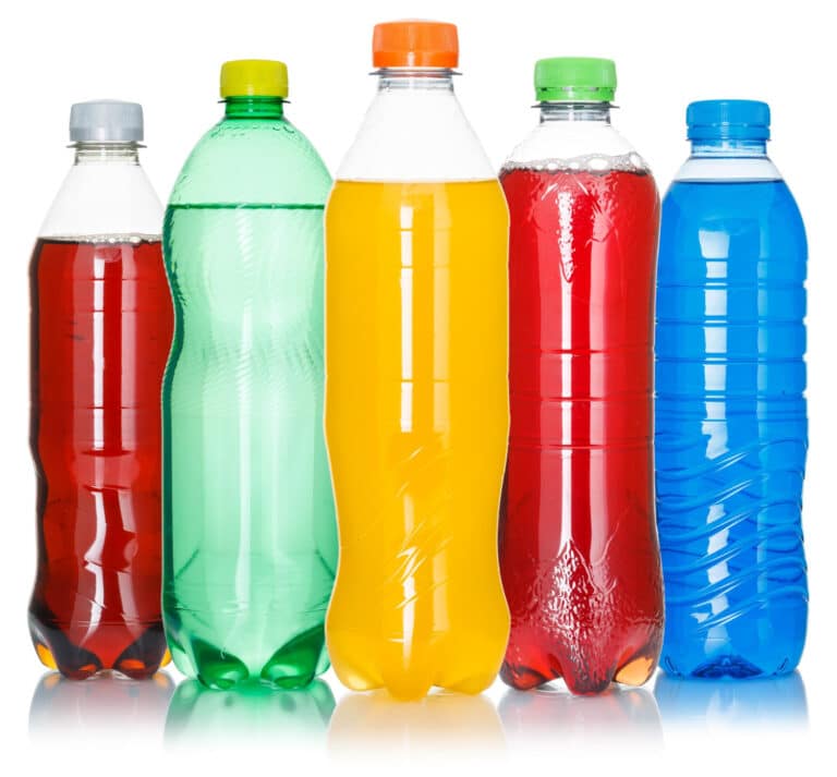 an image of different plastic drink bottles