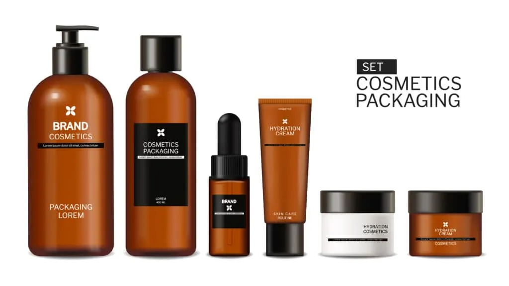 an image of skincare bottle packaging