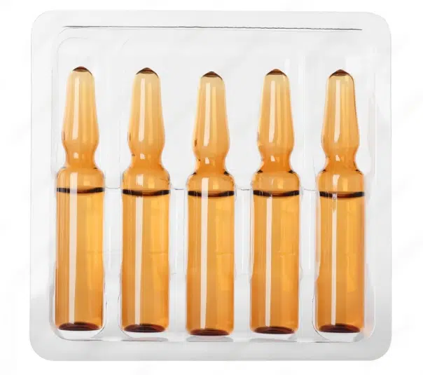 plastic eye droppers in brown color