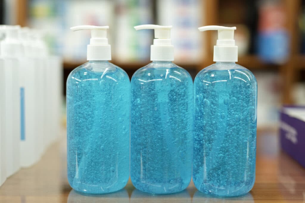Hand sanitizer in pump bottles -32 oz plastic bottle