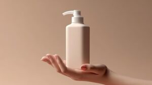 Explore high-quality skincare bottles like this minimalist design with a pump dispenser