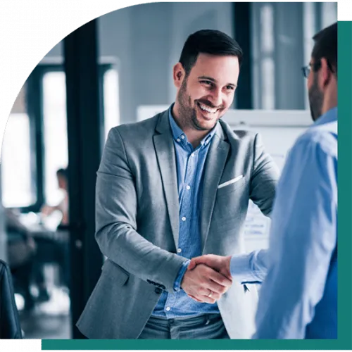 image of two men shaking their hands